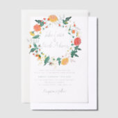 Invitations En Vélin Mariage Pastel Orange Yellow Spring Dahlia Fleurs (Compenser)