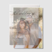 Invitations En Vélin Mariage photo Boho Rustic Overlay (Décalage (Couple))