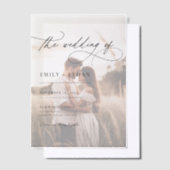 Invitations En Vélin Mariage photo Boho Rustic Overlay (Compenser)