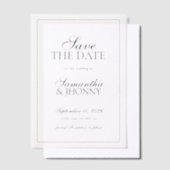 Invitations En Vélin Mariage Photo de Bordure de Script Élégant (Compenser)