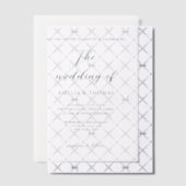 Invitations En Vélin Mariage photo de script simple et élégant (Décalage (Invitation))