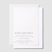 Invitations En Vélin Mariage photo moderne minimal (Compenser)