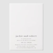 Invitations En Vélin Mariage photo moderne minimal Enregistrer la date (Recto)