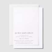 Invitations En Vélin Mariage photo moderne minimal Enregistrer la date (Compenser)