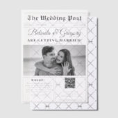 Invitations En Vélin Mariage photo noir et blanc du journal mariage (Décalage (Invitation))