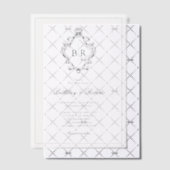 Invitations En Vélin Mariage Rococo Vintage Monogramme (Décalage (Invitation))