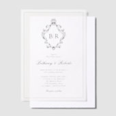 Invitations En Vélin Mariage Rococo Vintage Monogramme (Compenser)