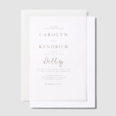 Invitations En Vélin Mariage rustique Boho simple et élégant (Compenser)