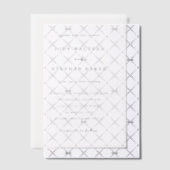 Invitations En Vélin Mariage Simple Élégant (Décalage (Invitation))
