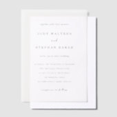 Invitations En Vélin Mariage Simple Élégant (Compenser)