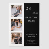 Invitations En Vélin Mariage Simple Enregistrer La Photo Date (Recto)