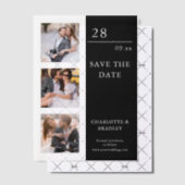 Invitations En Vélin Mariage Simple Enregistrer La Photo Date (Décalage (Invitation))