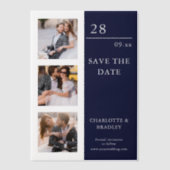 Invitations En Vélin Mariage Simple Enregistrer La Photo Date (Recto)