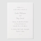 Invitations En Vélin Mariage Simple Manuscrit Moderne (Recto)