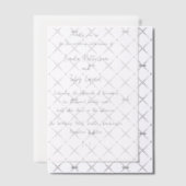 Invitations En Vélin Mariage Simple Manuscrit Moderne (Décalage (Invitation))