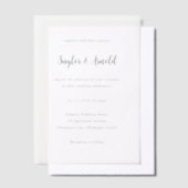 Invitations En Vélin Mariage Simple Moderne (Compenser)