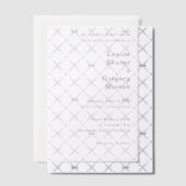 Invitations En Vélin Mariage Simple Moderne (Décalage (Invitation))