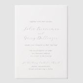 Invitations En Vélin Mariage traditionnel noir et blanc élégant (Recto)