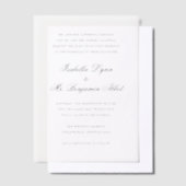 Invitations En Vélin Mariage traditionnel noir et blanc Formal élégant (Compenser)