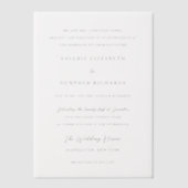 Invitations En Vélin Mariage Traditionnel Simple (Recto)