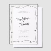 Invitations En Vélin Mariage Whimsical de script mignon tiré à la main (Compenser)