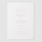 Invitations En Vélin Mariah minimal mariage élégant Enregistrer la date (Recto)
