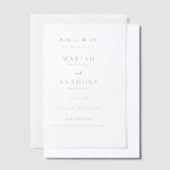 Invitations En Vélin Mariah minimal mariage élégant Enregistrer la date (Compenser)