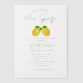 Invitations En Vélin Mariée au citron Main Squeeze (Recto)