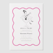 Invitations En Vélin Mariée dans une soirée de Bachelorette Party 'Tini (Recto)