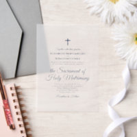 Marine Bleu Script Élégant Mariage catholique mode