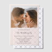 Invitations En Vélin Melinda Mariage moderne (Décalage (Invitation))