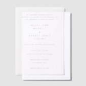 Invitations En Vélin Meryl Elegant Mariage moderne (Compenser)