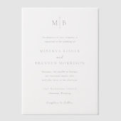 Invitations En Vélin Minerva Mariage Élégant Moderne (Recto)