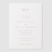 Invitations En Vélin Minerva Moderne Mariage élégant Enregistrer la dat (Recto)