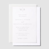 Invitations En Vélin Minerva Moderne Mariage élégant Enregistrer la dat (Compenser)