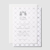 Invitations En Vélin Minimalist Champagne Couple Shower Bridal (Décalage (Invitation))