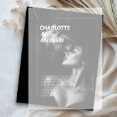 Invitations En Vélin minimaliste, moderne, Mariage,