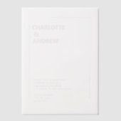 Invitations En Vélin minimaliste, moderne, Mariage, (Recto)