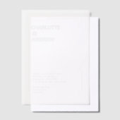 Invitations En Vélin minimaliste, moderne, Mariage, (Compenser)