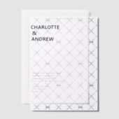 Invitations En Vélin minimaliste, moderne, Mariage, (Décalage (Invitation))