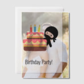 Invitations En Vélin Minuscule Ninja Derrière Anniversaire Gâteau Inser (Décalage (Couple))