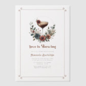 Invitations En Vélin Mocha Mousse "L'amour brasse" Fête des mariées Pho (Recto)