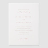 Invitations En Vélin Modern Bold Vibrant Coral Simple Wedding (Recto)