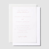 Invitations En Vélin Modern Bold Vibrant Coral Simple Wedding (Compenser)