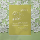 Invitations En Vélin Modern Chartreuse Script Formal Wedding