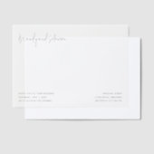 Invitations En Vélin Modern Elegant Photo Wedding (Compenser)