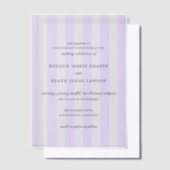 Invitations En Vélin Modern Purple Stripes Elegant Wedding (Compenser)