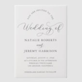 Invitations En Vélin Modern Script Casual Wedding (Recto)