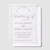 Invitations En Vélin Modern Script Casual Wedding (Compenser)