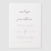 Invitations En Vélin Moderne Élégant gracieux Calligraphie Script Maria (Recto)